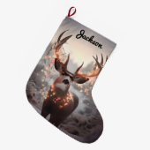 Muilherten en kerstverlichting grote kerstsok (Voorkant (Hangend))