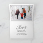 Muilherten rusten in besneeuwd gras feestdagen kaart (Binnen)