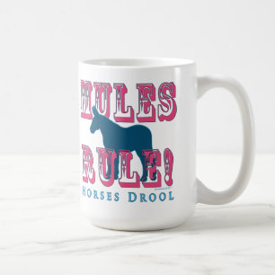 Muiltjes regel paarden kwijlen koffiemok
