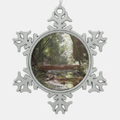Muir Bossen Bridge II Tin Sneeuwvlok Ornament (Voorkant)
