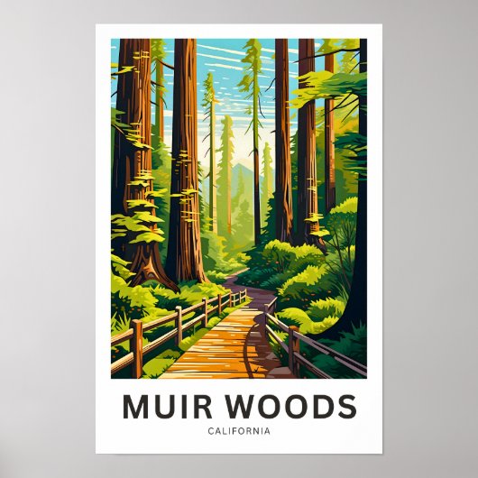 Muir Bossen California Reisprint Poster (Voorkant)