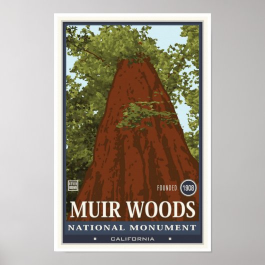 Muir Bossen Nationaal Monument 3 Poster (Voorkant)