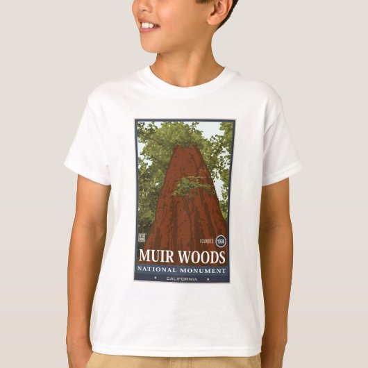 Muir Bossen Nationaal Monument 3 T-shirt (Voorkant)