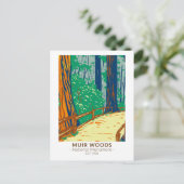 Muir Bossen National Monument California  Briefkaart (Staand voorkant)