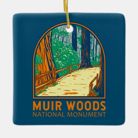 Muir Bossen National Monument California Emblem Keramisch Ornament (Voorkant)