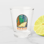 Muir Bossen National Monument California Emblem Shot Glas (Voorkant)