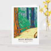 Muir Bossen National Monument California  Kaart (Gele Bloem)