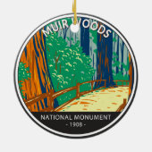 Muir Bossen National Monument California Keramisch Ornament (Achterkant)