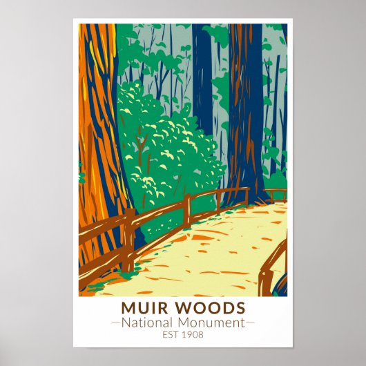 Muir Bossen National Monument California  Poster (Voorkant)