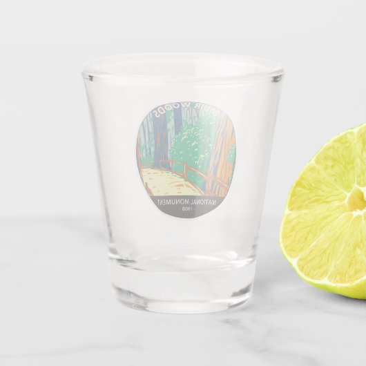 Muir Bossen National Monument California  Shot Glas (Achterkant)