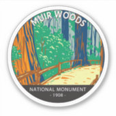Muir Bossen National Monument California Sticker (Voorkant)