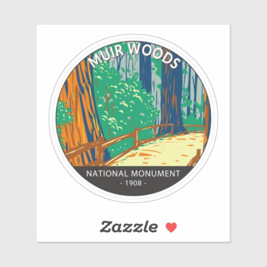 Muir Bossen National Monument California Sticker (Vel)