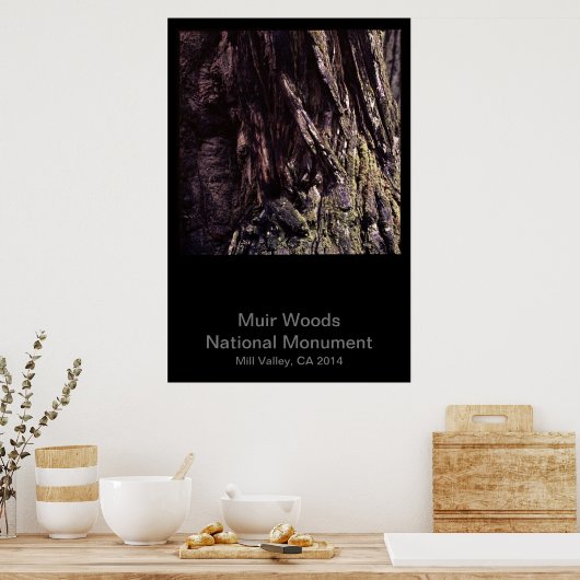 Muir Bossen National Monument Color (Dark) Poster (Keuken)