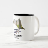 Muir Bossen National Monument map reisposter. Tweekleurige Koffiemok (Voorkant rechts)