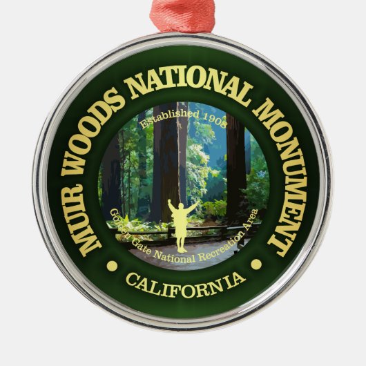 Muir Bossen National Monument Metalen Ornament (Voorkant)