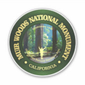 Muir Bossen National Monument Sticker (Voorkant)