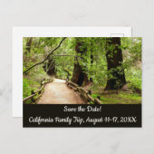 Muir Bossen pad II Natuur Opslaan datum Briefkaart (Voorkant / Achterkant)