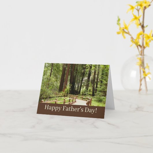 Muir Bossen Path I Happy Vaderdag Kaart (Gele Bloem)