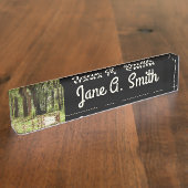 Muir Bossen Path I Natuur Fotografie Naambordje (Zijkant)