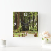 Muir Bossen Path I Natuur Fotografie Vierkante Klok (Huis)