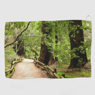 Muir Bossen Path II Natuur Fotografie Golfhanddoek