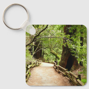 Muir Bossen Path II Natuur Fotografie Sleutelhanger