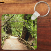 Muir Bossen Path II Natuur Fotografie Sleutelhanger (Achterkant)
