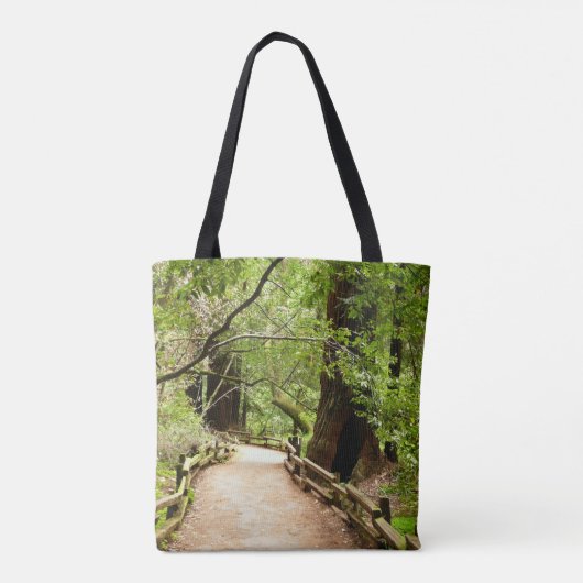 Muir Bossen Path II Natuur Fotografie Tote Bag (Achterkant)