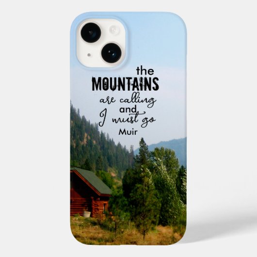 Muir citeert de bergen die natuur foto noemen Case-Mate iPhone case (Achterkant)