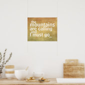 Muir citeert poster de bergen noemen (Keuken)
