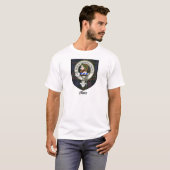 Muir Clan Crest Badge Tartan T-shirt (Voorkant volledig)