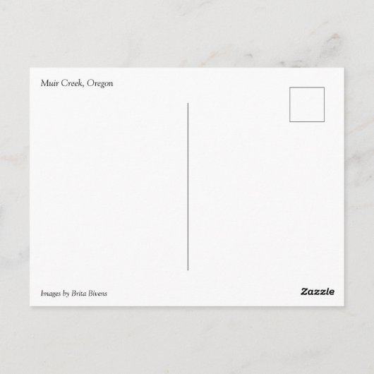 Muir Creek Briefkaart (Achterkant)