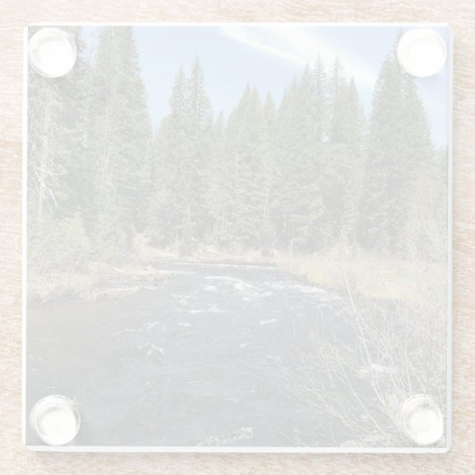 Muir Creek, Oregon Glazen Onderzetter (Achterkant)