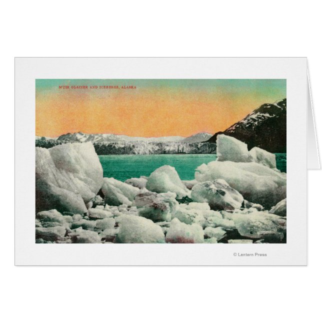 Muir Glacier en Icebergs in Alaska #1State (Voorkant Horizontaal)