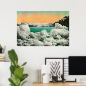 Muir Glacier en Icebergs in Alaska #1State Poster (Thuiskantoor)