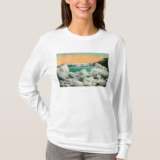 Muir Glacier en Icebergs in Alaska #1State T-shirt (Voorkant)
