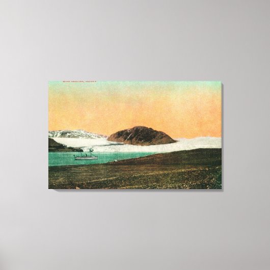 Muir Glacier en Icebergs in Alaska #2 Canvas Afdruk (Voorkant)