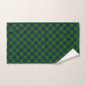Muir Moore tartan green blue plaid Bad Handdoek (Handdoek)