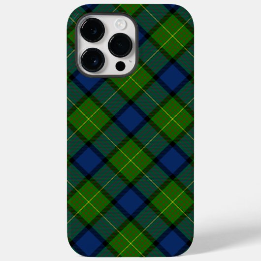 Muir Moore tartan green blue plaid Case-Mate iPhone Case (Achterkant)