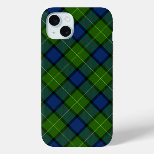 Muir Moore tartan green blue plaid Case-Mate iPhone Case (Achterkant)