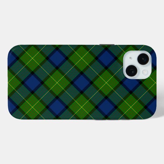 Muir Moore tartan green blue plaid Case-Mate iPhone Case (Achterkant (horizontaal))