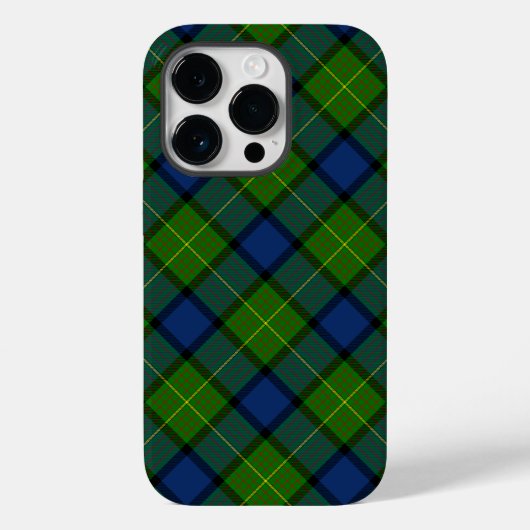 Muir Moore tartan green blue plaid Case-Mate iPhone Case (Achterkant)