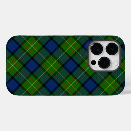 Muir Moore tartan green blue plaid Case-Mate iPhone Case (Achterkant (horizontaal))