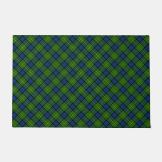 Muir Moore tartan green blue plaid Deurmat (Voorkant)