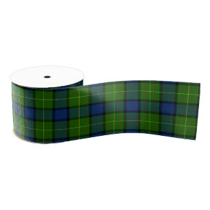 Muir Moore tartan green blue plaid Grosgrain Lint
