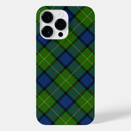 Muir Moore tartan green blue plaid iPhone Hoesje (Achterkant)