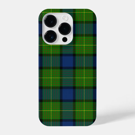 Muir Moore tartan green blue plaid iPhone Hoesje (Achterkant)