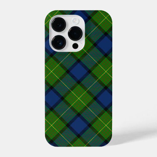 Muir Moore tartan green blue plaid iPhone Hoesje (Achterkant)