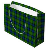 Muir Moore tartan green blue plaid Large Cadeautasje (Achterkant Gekanteld)