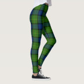 Muir Moore tartan green blue plaid Leggings (Rechts)